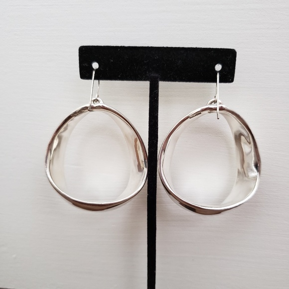 E&L Israel Sterling Silver Electroform Drop Earrings - Picture 8 of 9